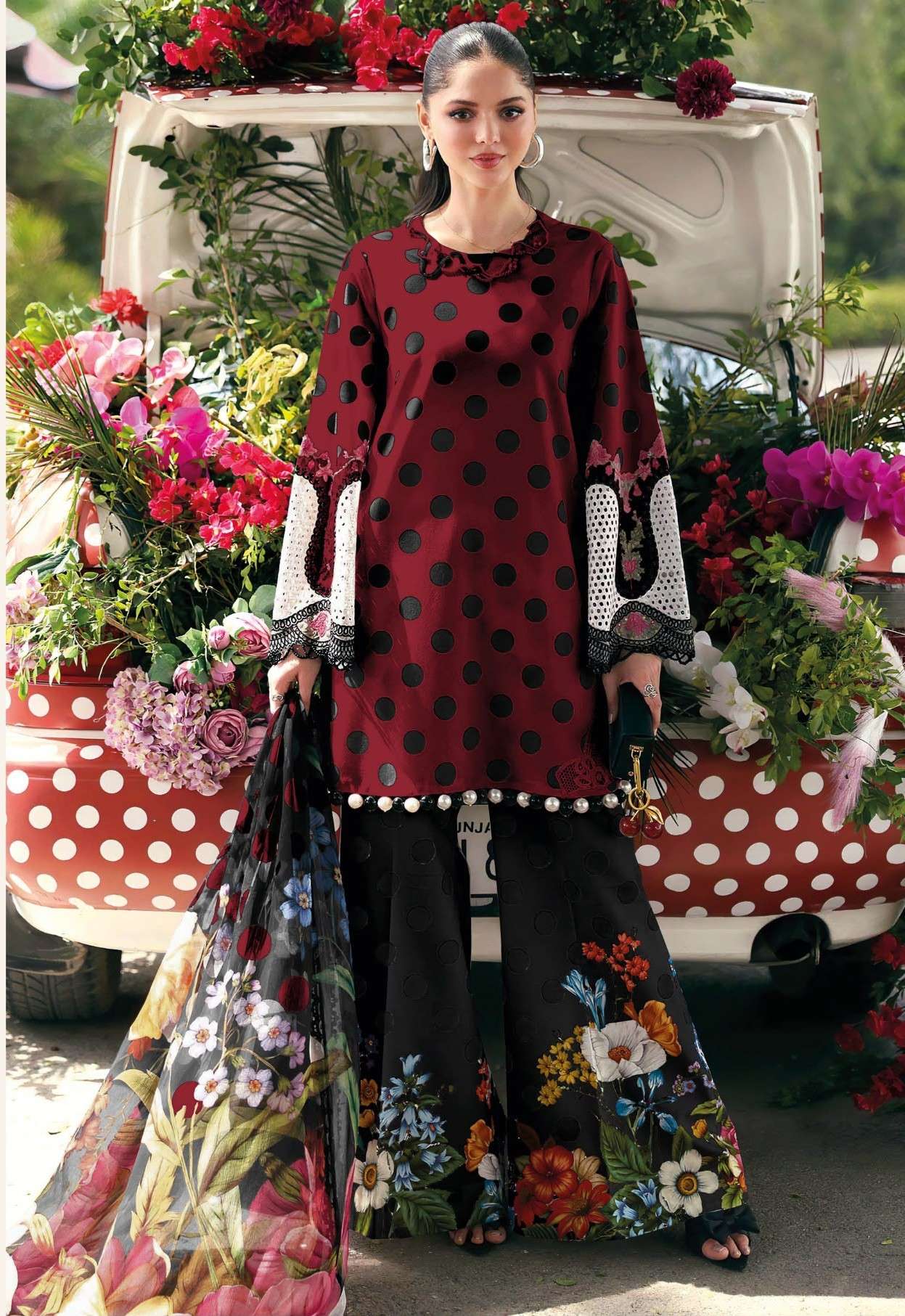MARIA B M PRINT - 7 BY DEEPSY SUITS